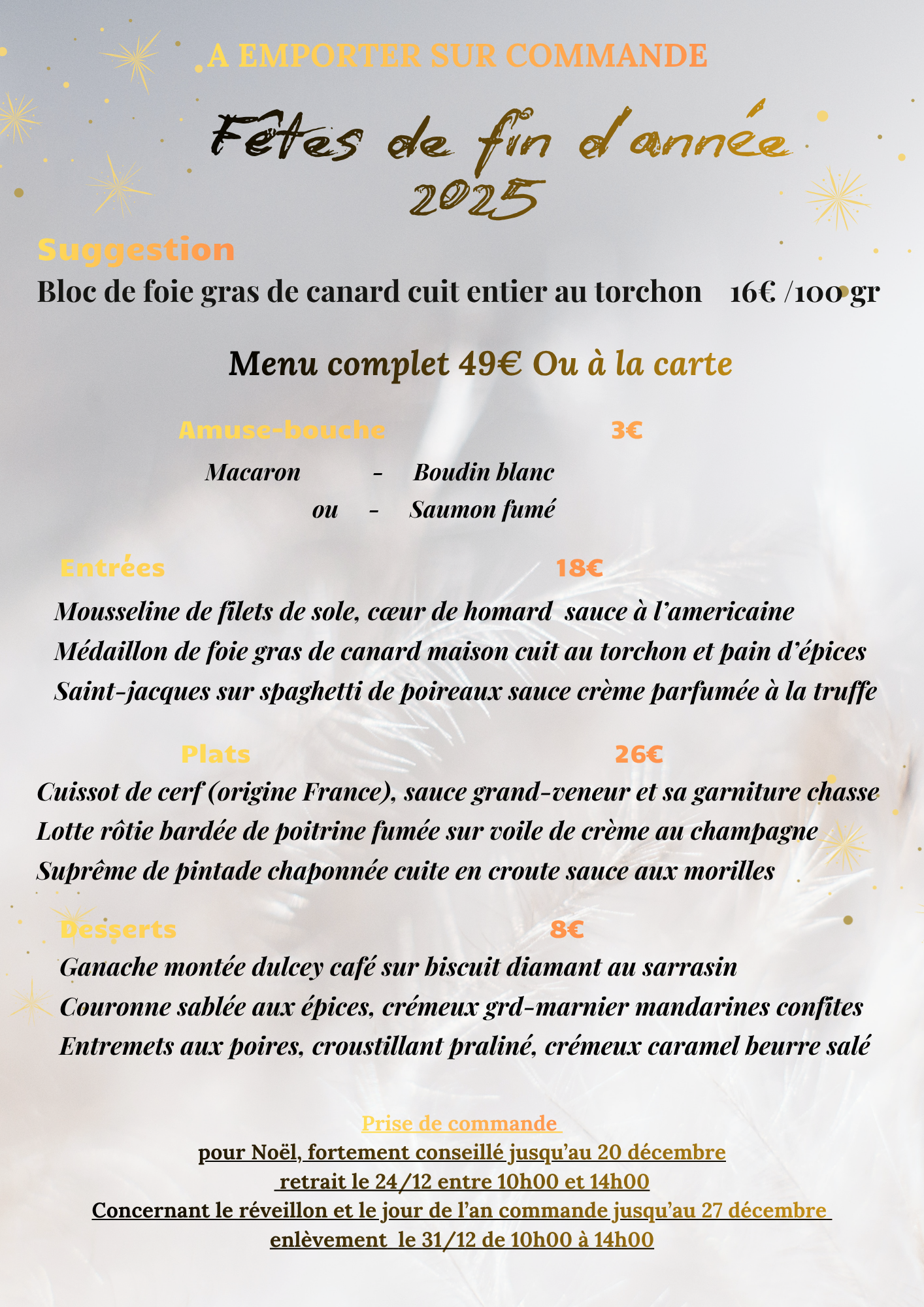 La Bastide Delva Restaurant Bistronomique En Mayenne 53 MenuCarte Repas De Fetes 2025